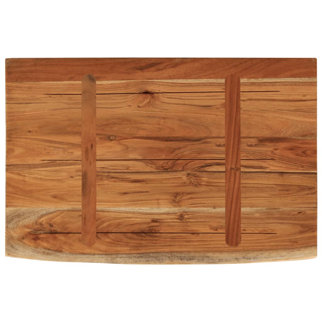 Vegghylle 50x30x3,8 cm rektangulær heltre akasie naturlig kant