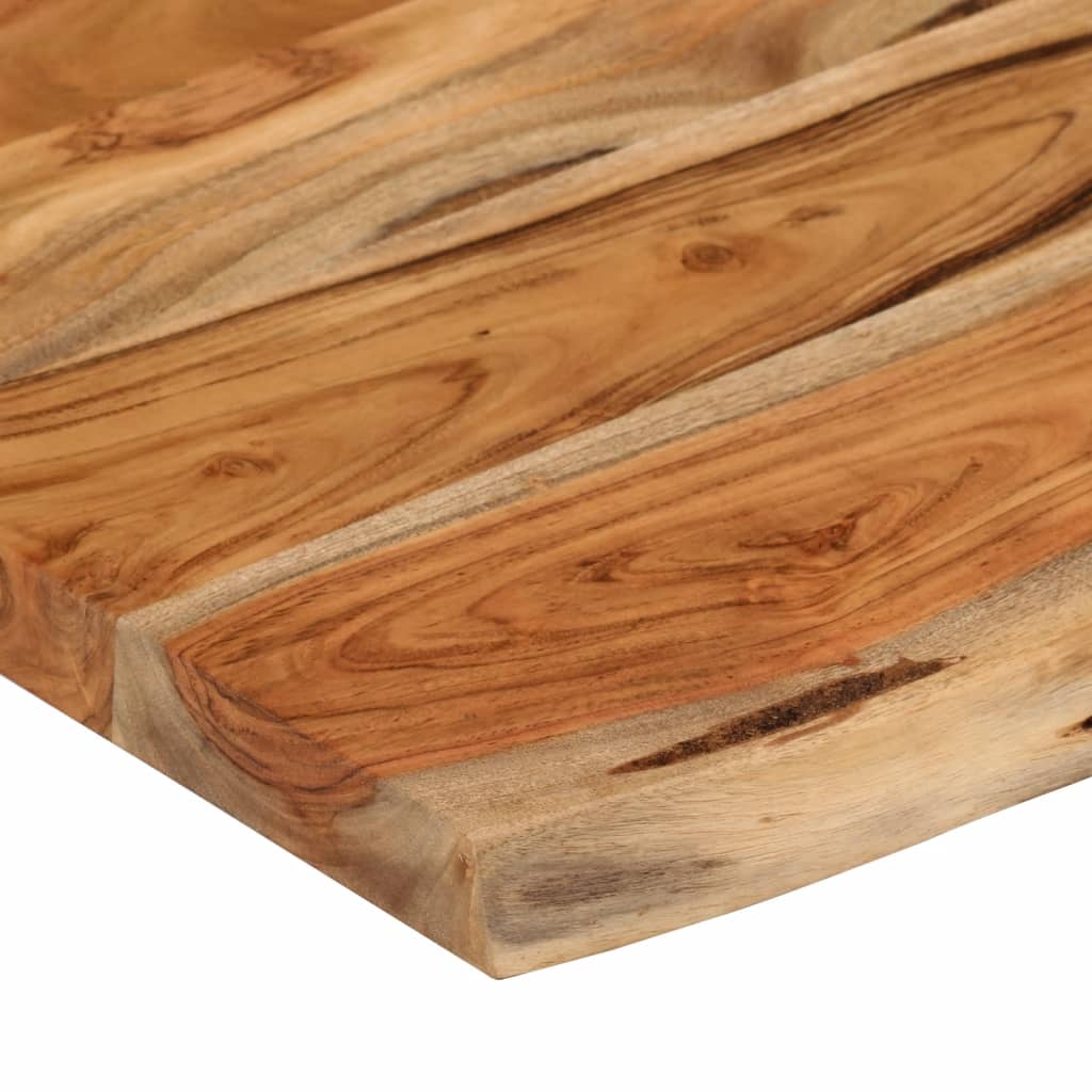 Vegghylle 50x30x3,8 cm rektangulær heltre akasie naturlig kant