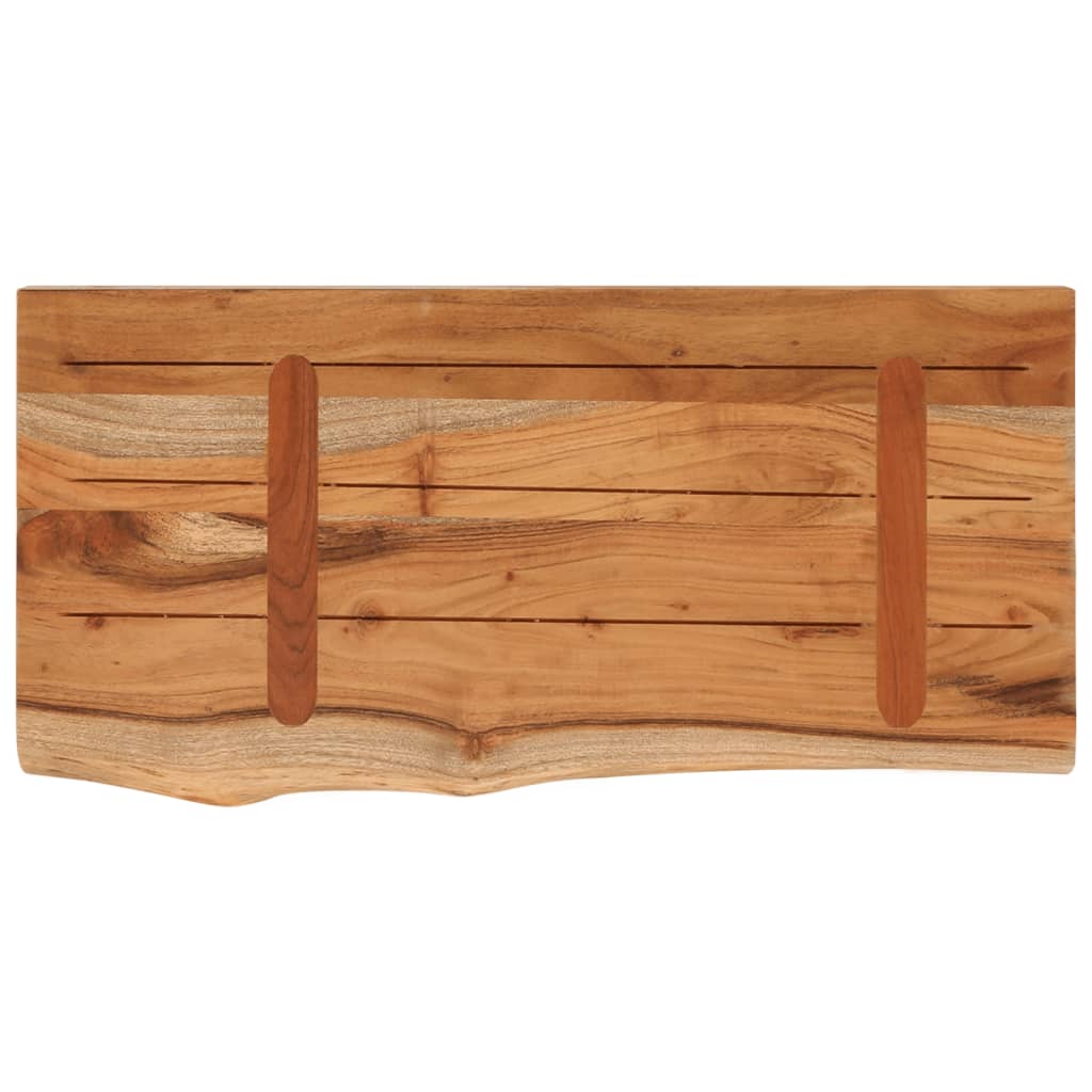 Vegghylle 60x30x3,8 cm rektangulær heltre akasie naturlig kant vidaXL