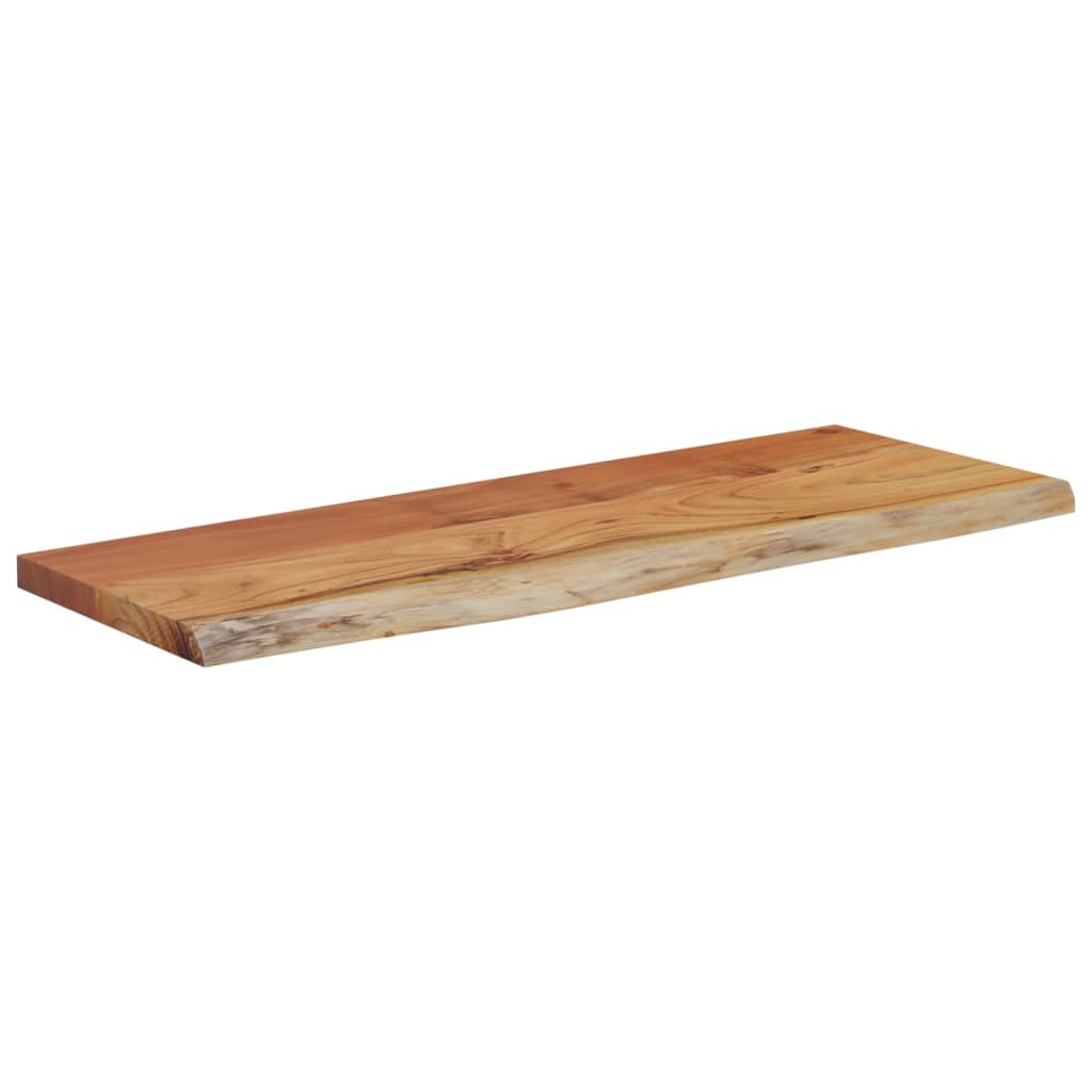 Vegghylle 80x30x3,8 cm rektangulær heltre akasie naturlig kant vidaXL