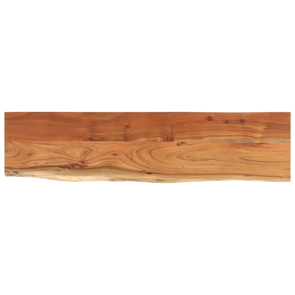 Vegghylle 160x40x3,8 cm rektangulær heltre akasie naturlig kant