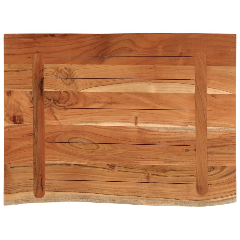 Benkeplate for bad 80x60x3,8 cm rektangulær heltre akasie