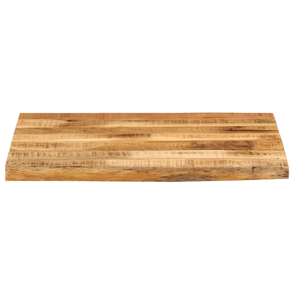 Bordplate 40x40x2,5 cm naturlig kant grovt heltre mangotre