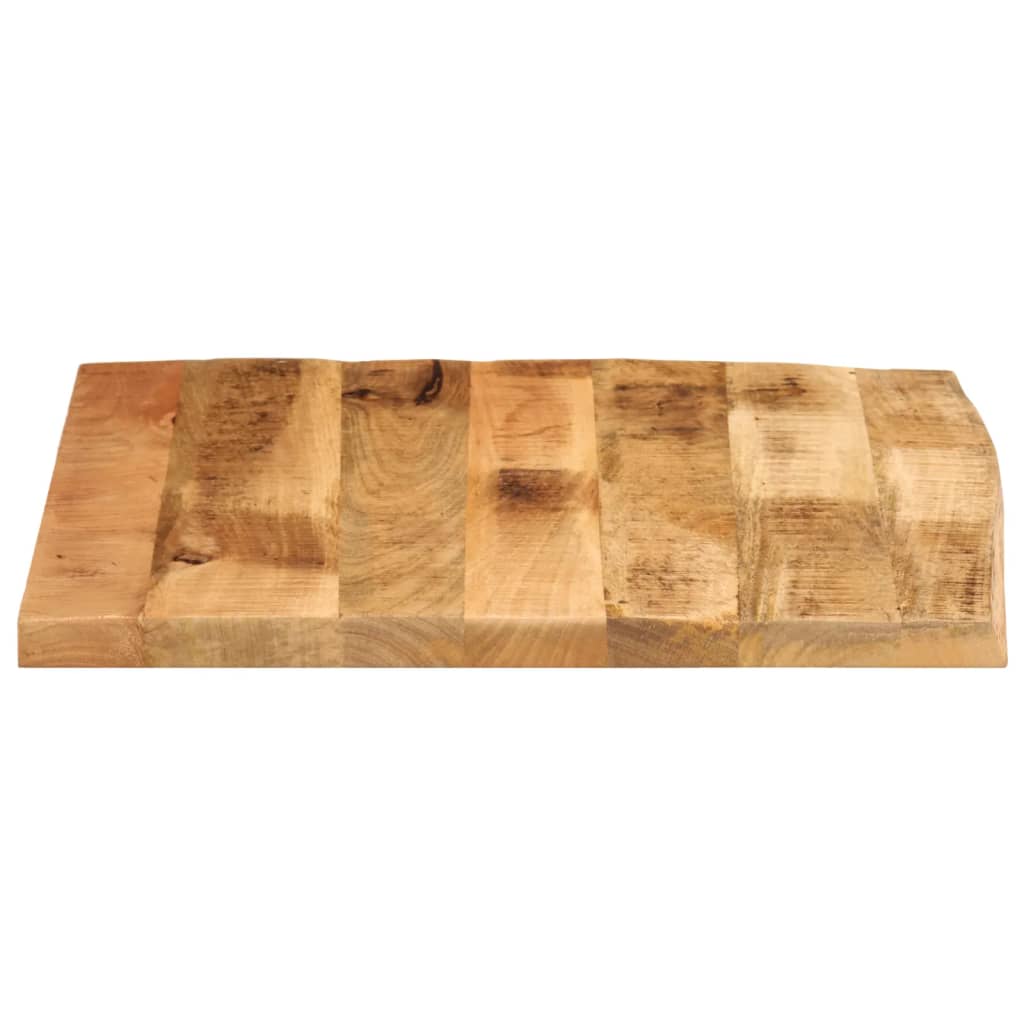 Bordplate 40x40x2,5 cm naturlig kant grovt heltre mangotre