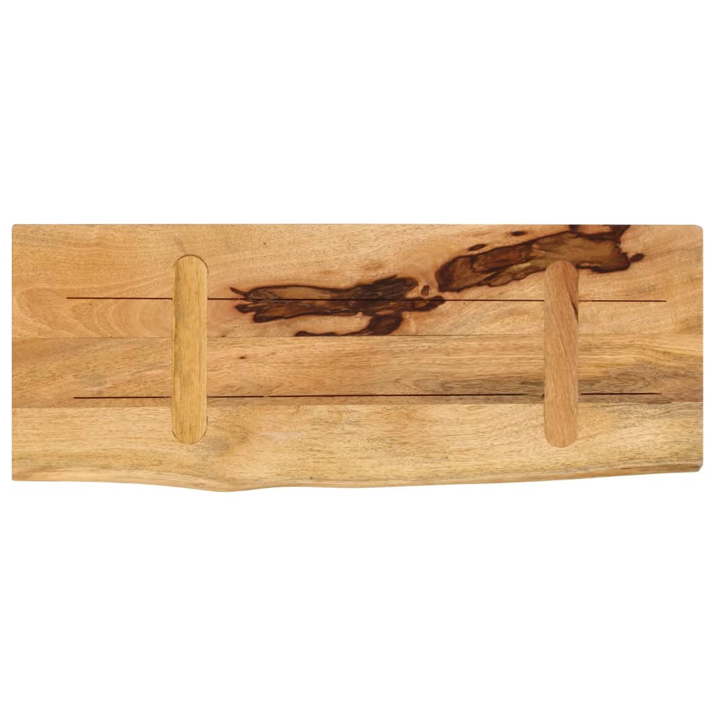Bordplate 70x40x2,5 cm naturlig kant grovt heltre mangotre