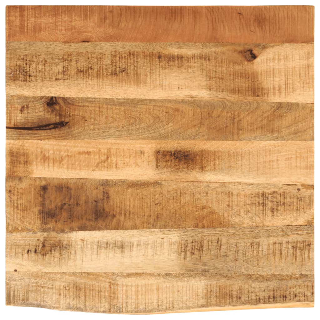 Bordplate 60x60x2,5 cm naturlig kant grovt heltre mangotre