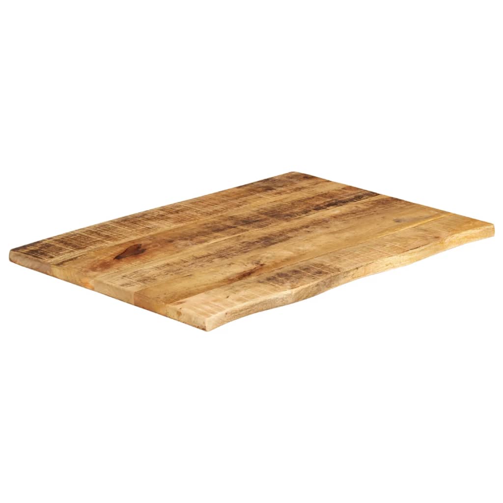 Bordplate 80x60x2,5 cm naturlig kant grovt heltre mangotre