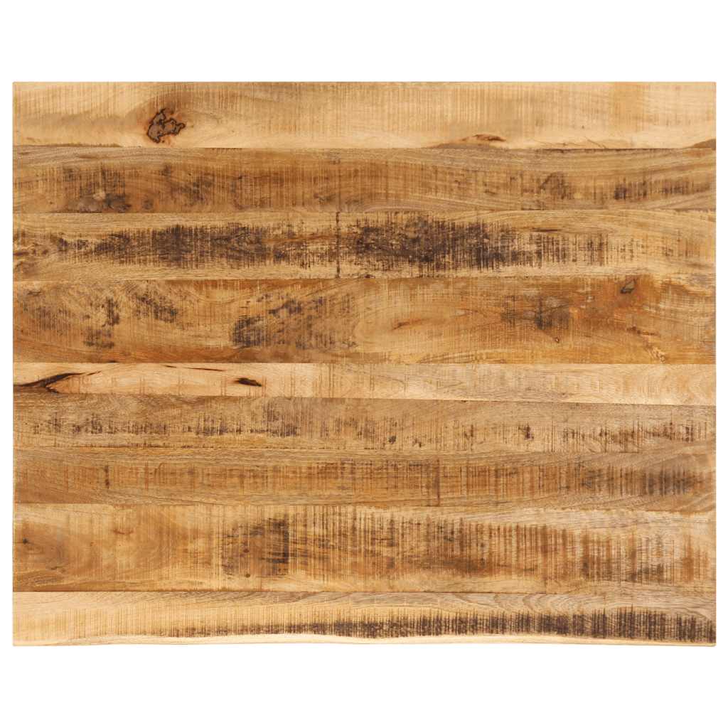 Bordplate 100x80x3,8 cm naturlig kant grovt heltre mangotre
