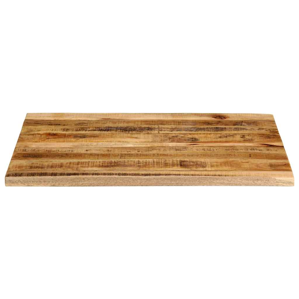 Bordplate 100x80x3,8 cm naturlig kant grovt heltre mangotre
