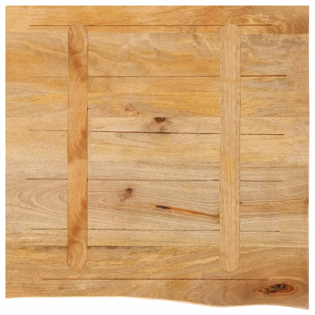Bordplate 60x60x3,8 cm naturlig kant heltre mango