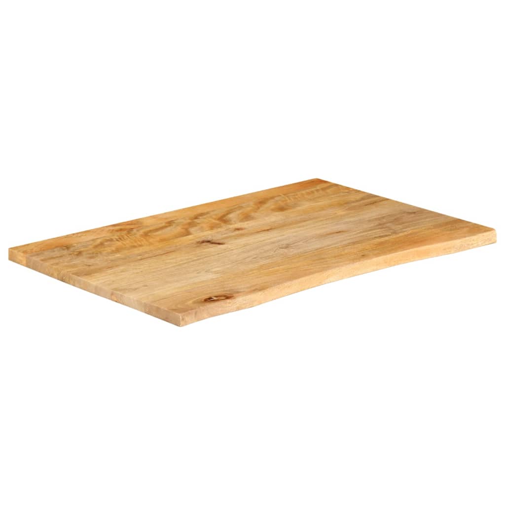 Bordplate naturlig kant 90x60x3,8 cm heltre mango