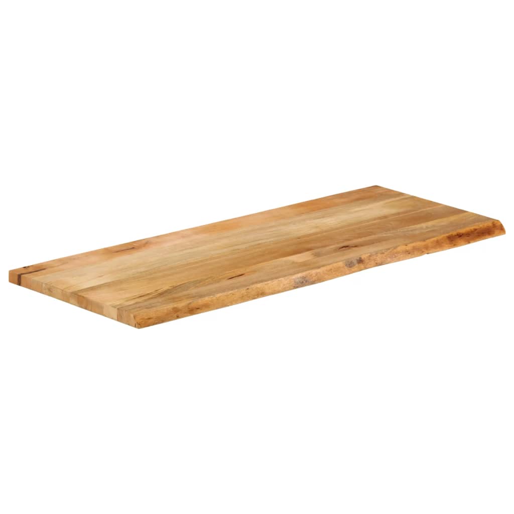 Bordplate 140x60x3,8 cm naturlig kant heltre mango
