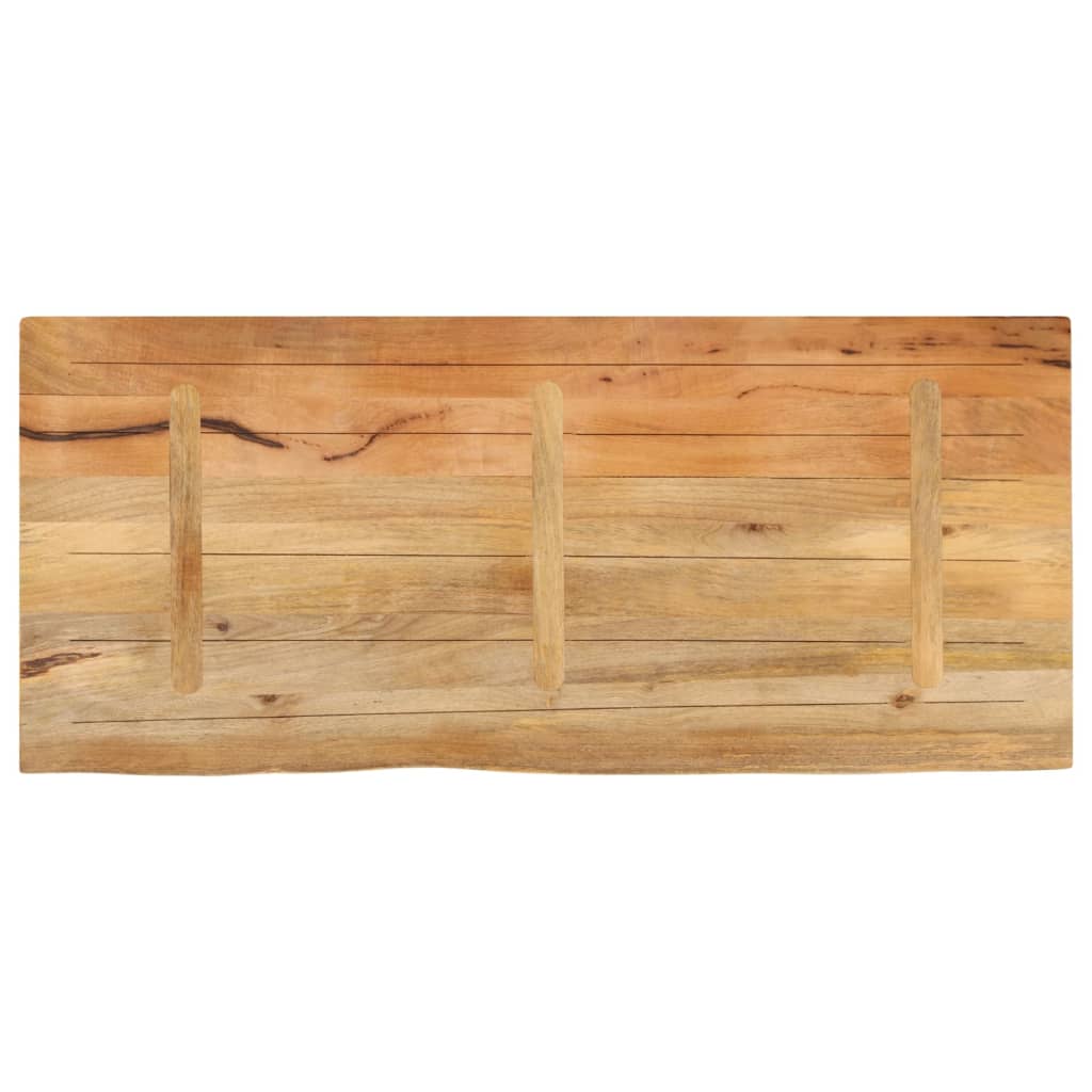 Bordplate 140x60x3,8 cm naturlig kant heltre mango