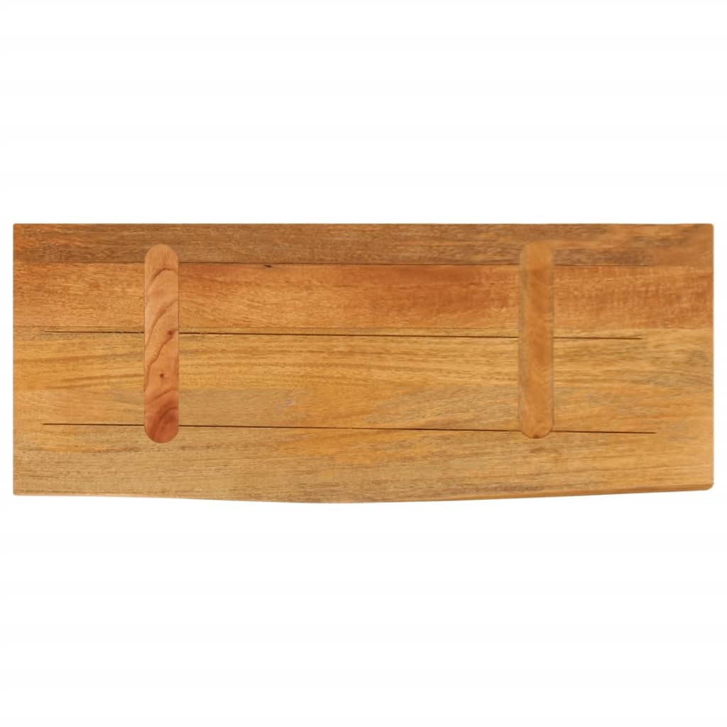 Bordplate med naturlig kant 80x20x2,5 cm heltre mango