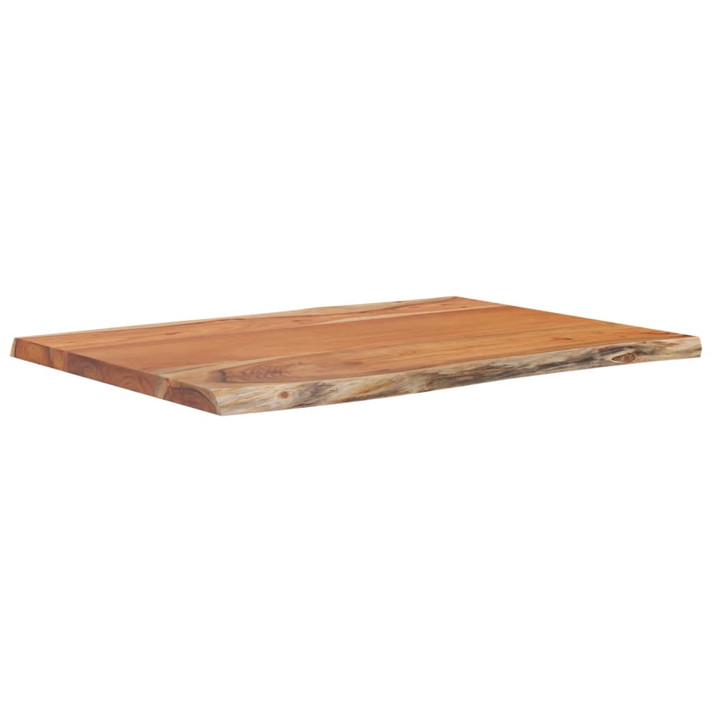 Bordplate 50x40x2,5 cm rektangulær heltre akasie naturlig kant