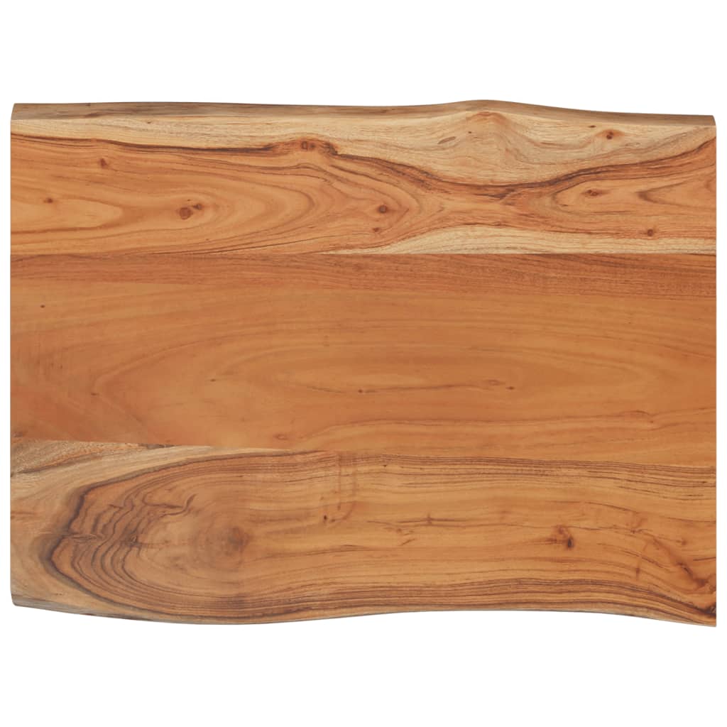 Bordplate 50x40x2,5 cm rektangulær heltre akasie naturlig kant