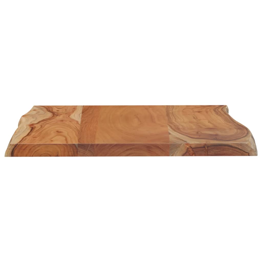 Bordplate 50x40x2,5 cm rektangulær heltre akasie naturlig kant