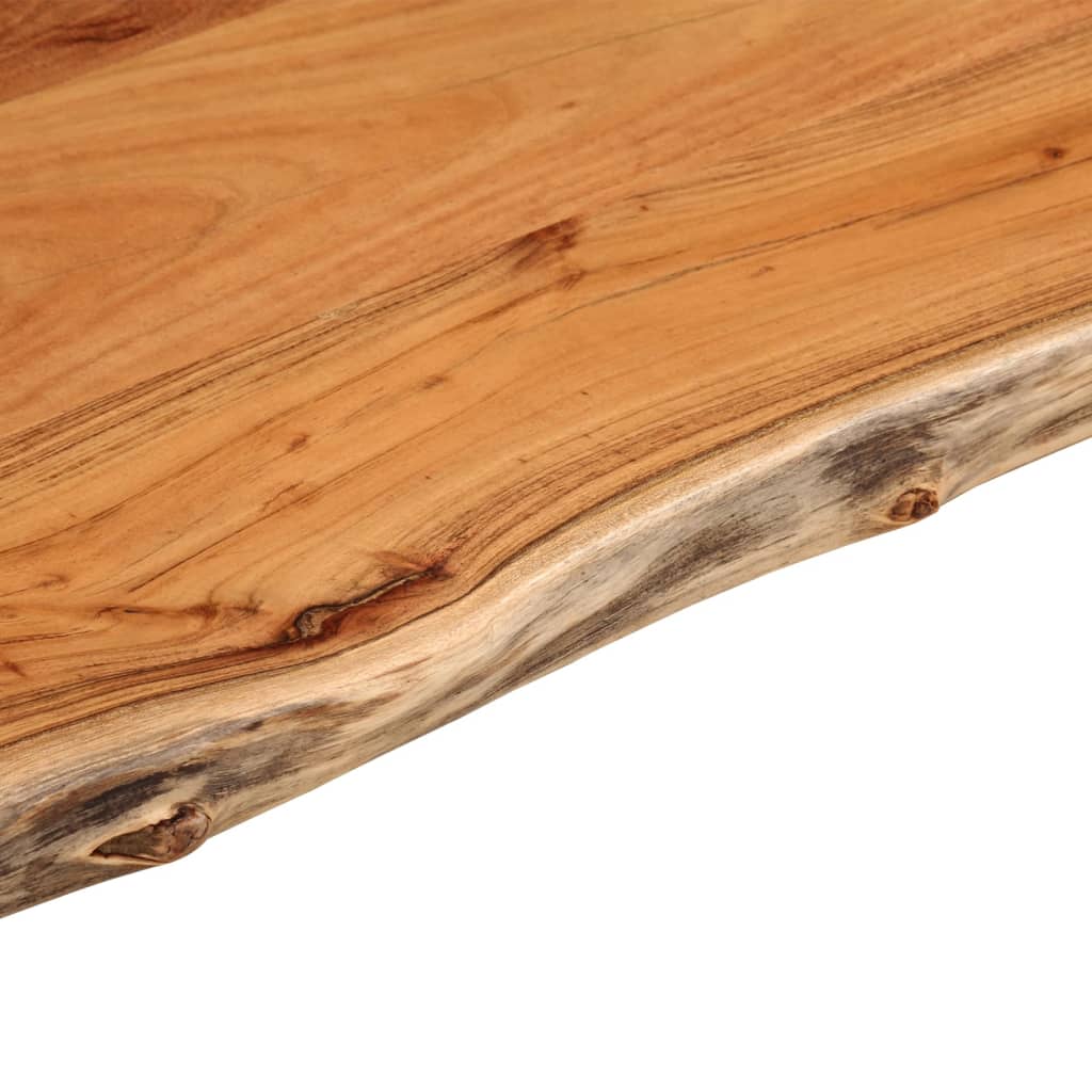 Bordplate 50x40x2,5 cm rektangulær heltre akasie naturlig kant