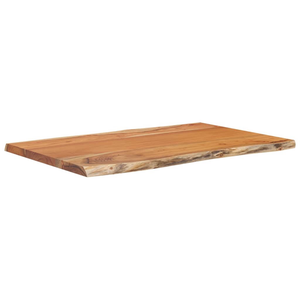 Bordplate 60x40x2,5 cm rektangulær heltre akasie naturlig kant