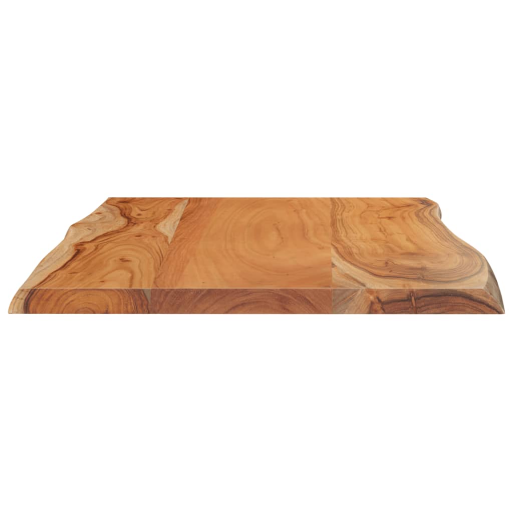 Bordplate 60x40x2,5 cm rektangulær heltre akasie naturlig kant