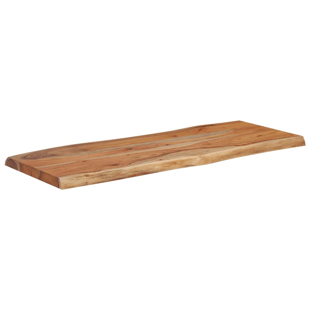 Vegghylle 90x40x2,5 cm rektangulær heltre akasie naturlig kant