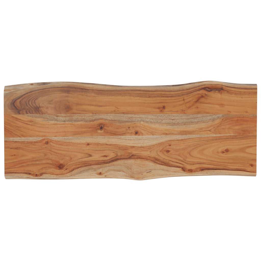 Vegghylle 100x40x2,5 cm rektangulær heltre akasie naturlig kant