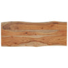 Vegghylle 100x40x2,5 cm rektangulær heltre akasie naturlig kant