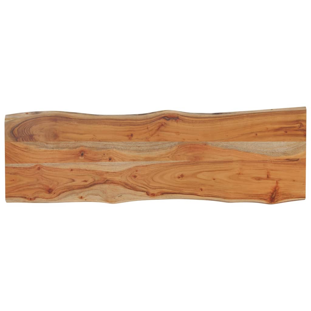 Vegghylle 110x40x2,5 cm rektangulær heltre akasie naturlig kant