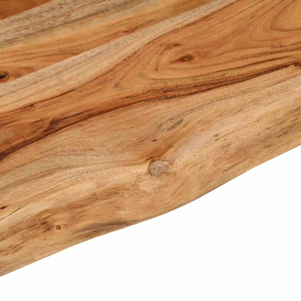 Vegghylle 110x40x2,5 cm rektangulær heltre akasie naturlig kant