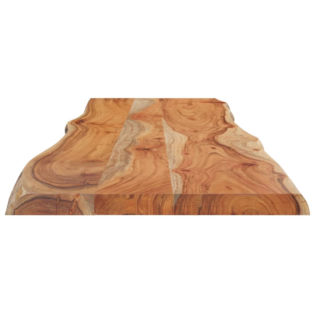 Vegghylle 180x40x2,5 cm rektangulær heltre akasie naturlig kant