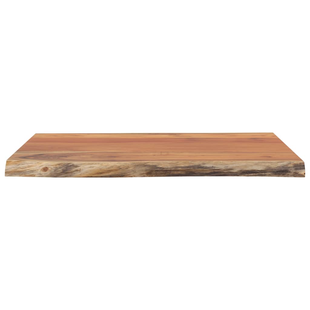 Bordplate 60x60x2,5 cm firkantet heltre akasie naturlig kant