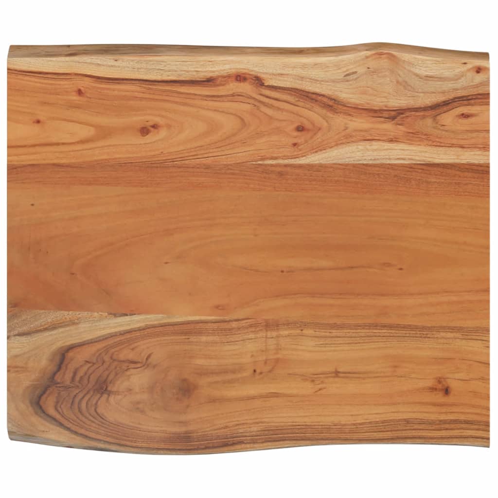 Vegghylle 70x60x2,5 cm rektangulær heltre akasie naturlig kant