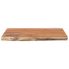 Vegghylle 70x60x2,5 cm rektangulær heltre akasie naturlig kant