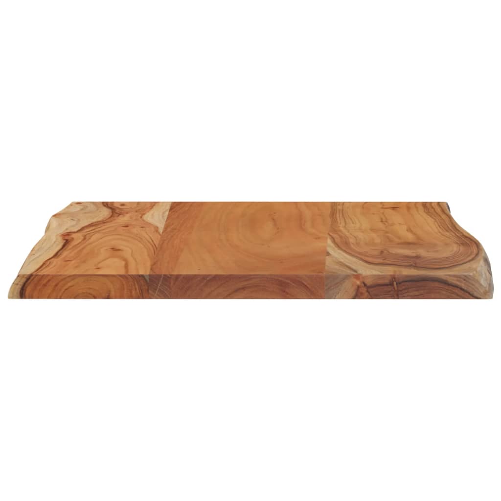 Vegghylle 70x60x2,5 cm rektangulær heltre akasie naturlig kant