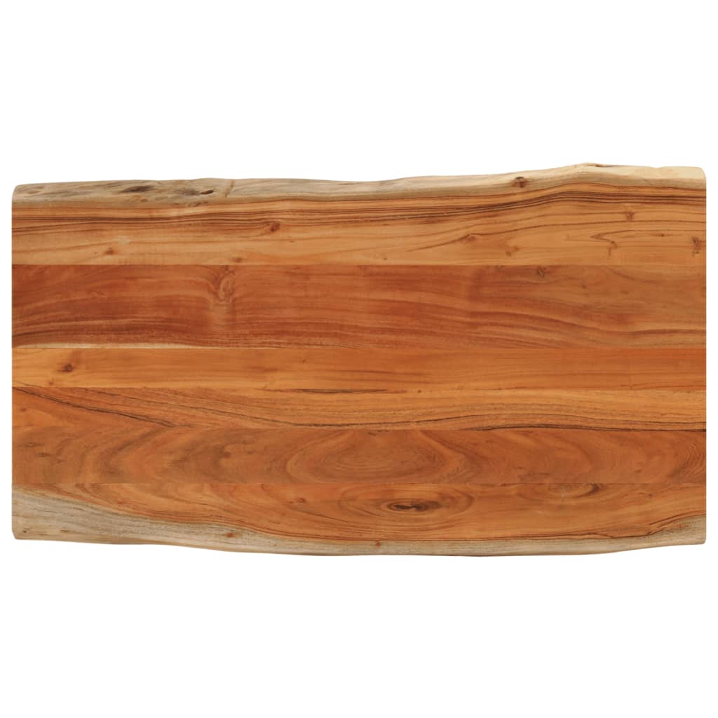 Bordplate 110x60x2,5 cm rektangulær heltre akasie naturlig kant