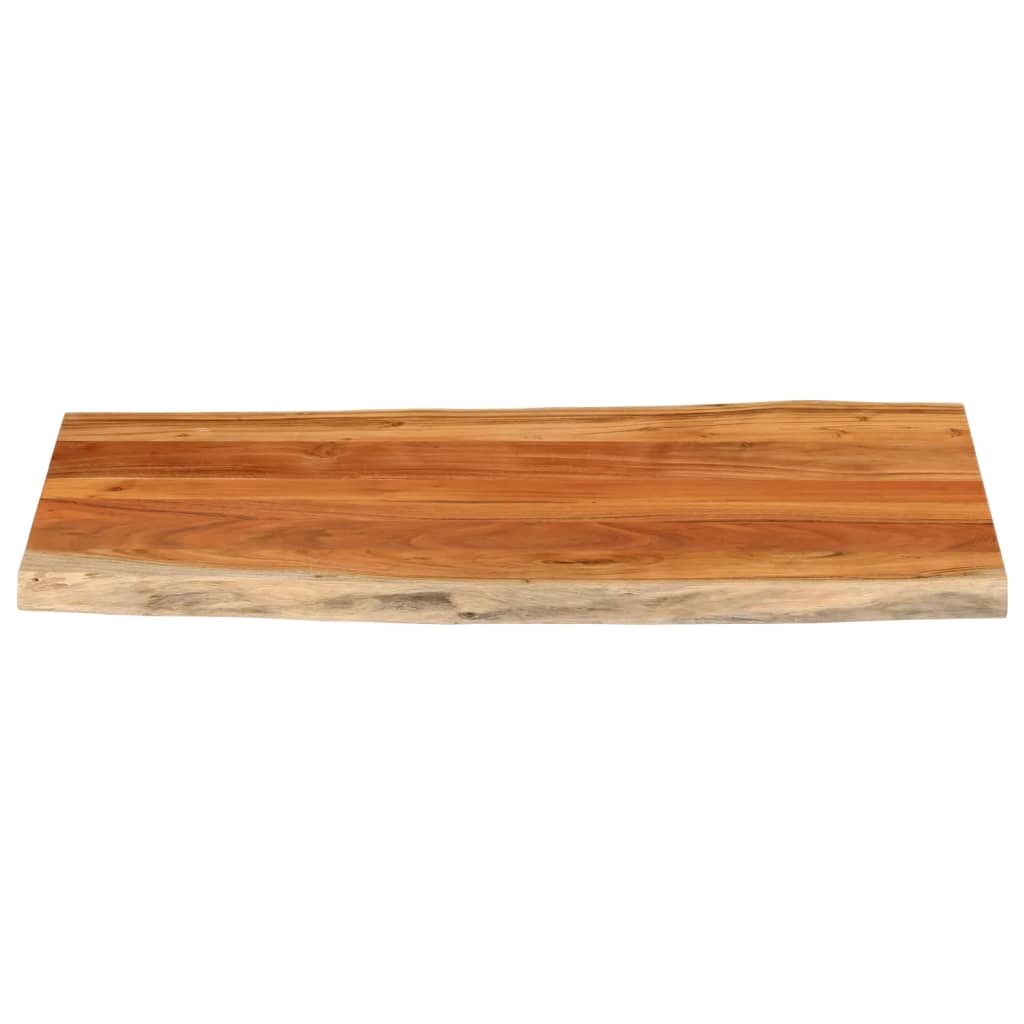 Bordplate 120x60x2,5 cm rektangulær heltre akasie naturlig kant