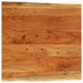 Bordplate 80x80x2,5 cm firkantet heltre akasie naturlig kant