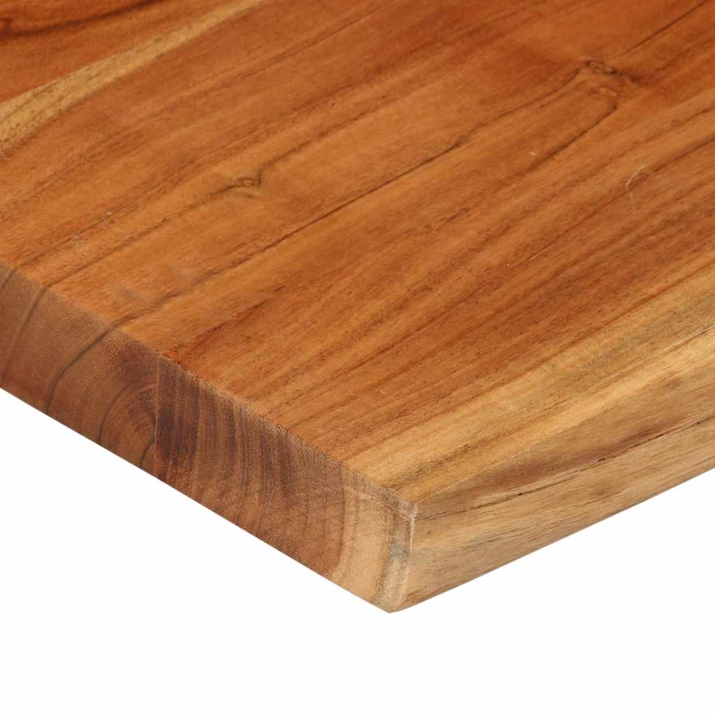 Bordplate 80x80x2,5 cm firkantet heltre akasie naturlig kant