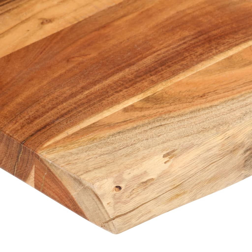 Bordplate 100x80x2,5 cm rektangulær heltre akasie naturlig kant