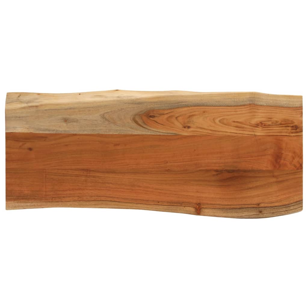 Vegghylle 80x40x3,8 cm rektangulær heltre akasie naturlig kant