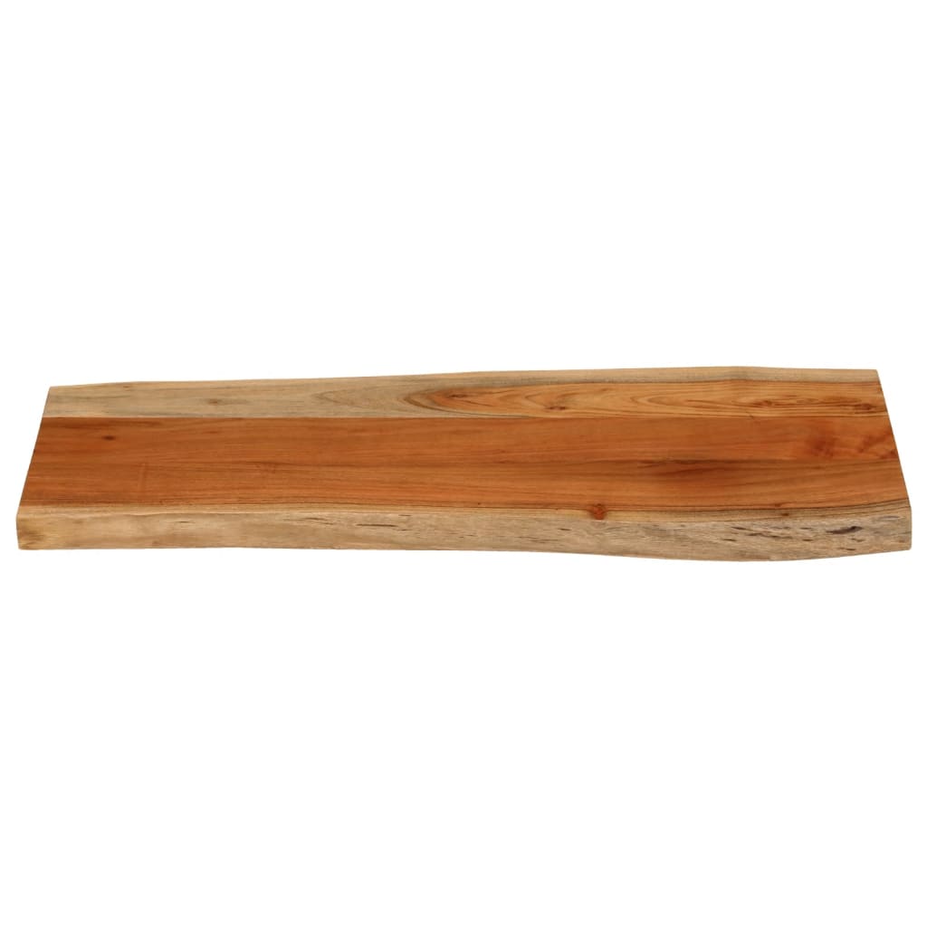 Vegghylle 80x40x3,8 cm rektangulær heltre akasie naturlig kant