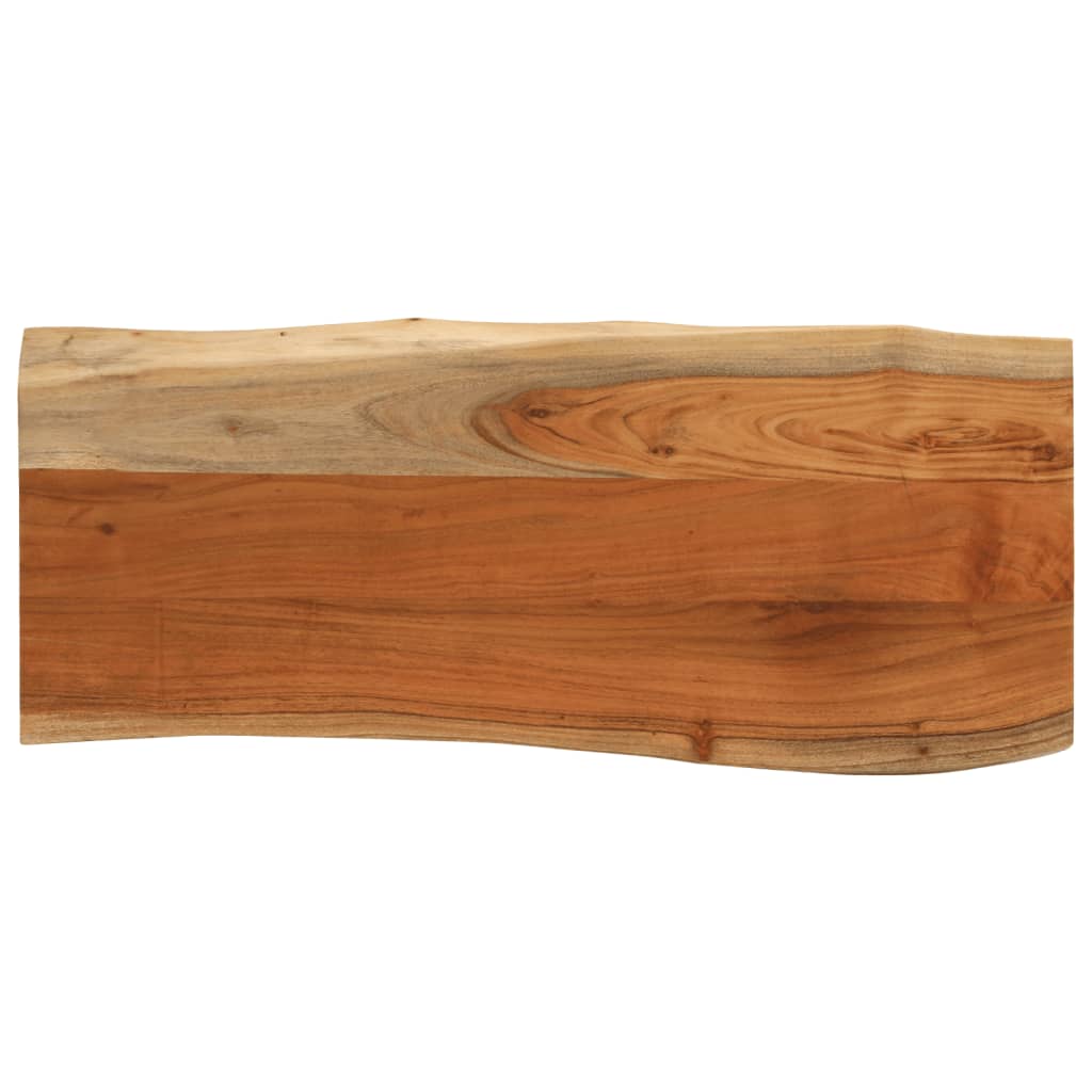 Vegghylle 100x40x3,8 cm rektangulær heltre akasie naturlig kant