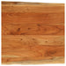Bordplate 60x60x3,8 cm firkantet heltre akasie naturlig kant