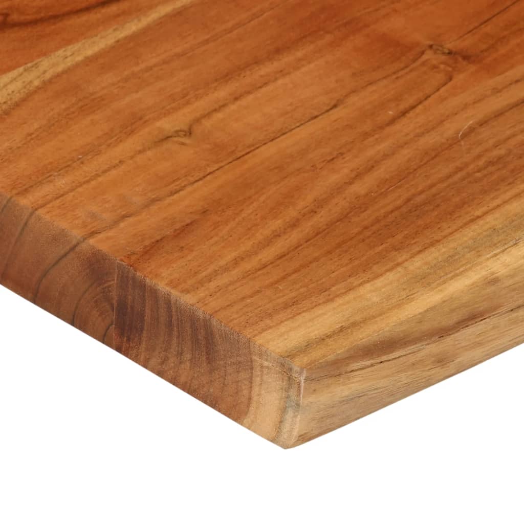 Bordplate 60x60x3,8 cm firkantet heltre akasie naturlig kant