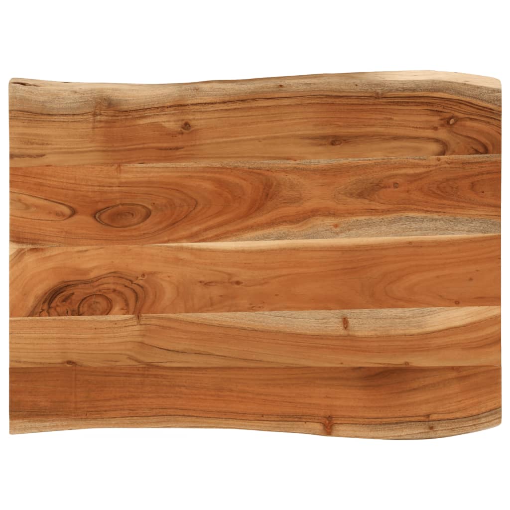 Bordplate 70x60x3,8 cm rektangulær heltre akasie naturlig kant