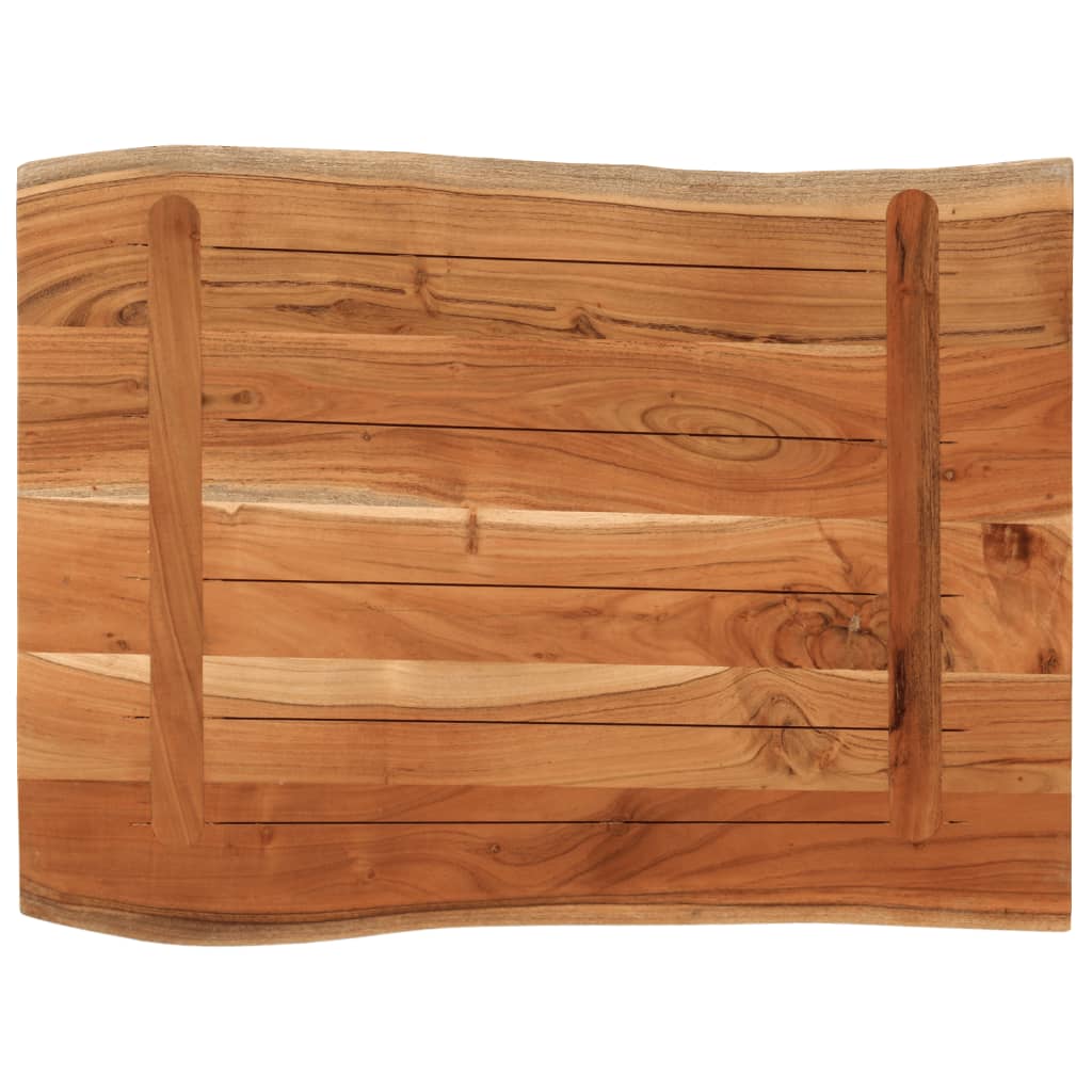 Bordplate 80x60x3,8 cm rektangulær heltre akasie naturlig kant
