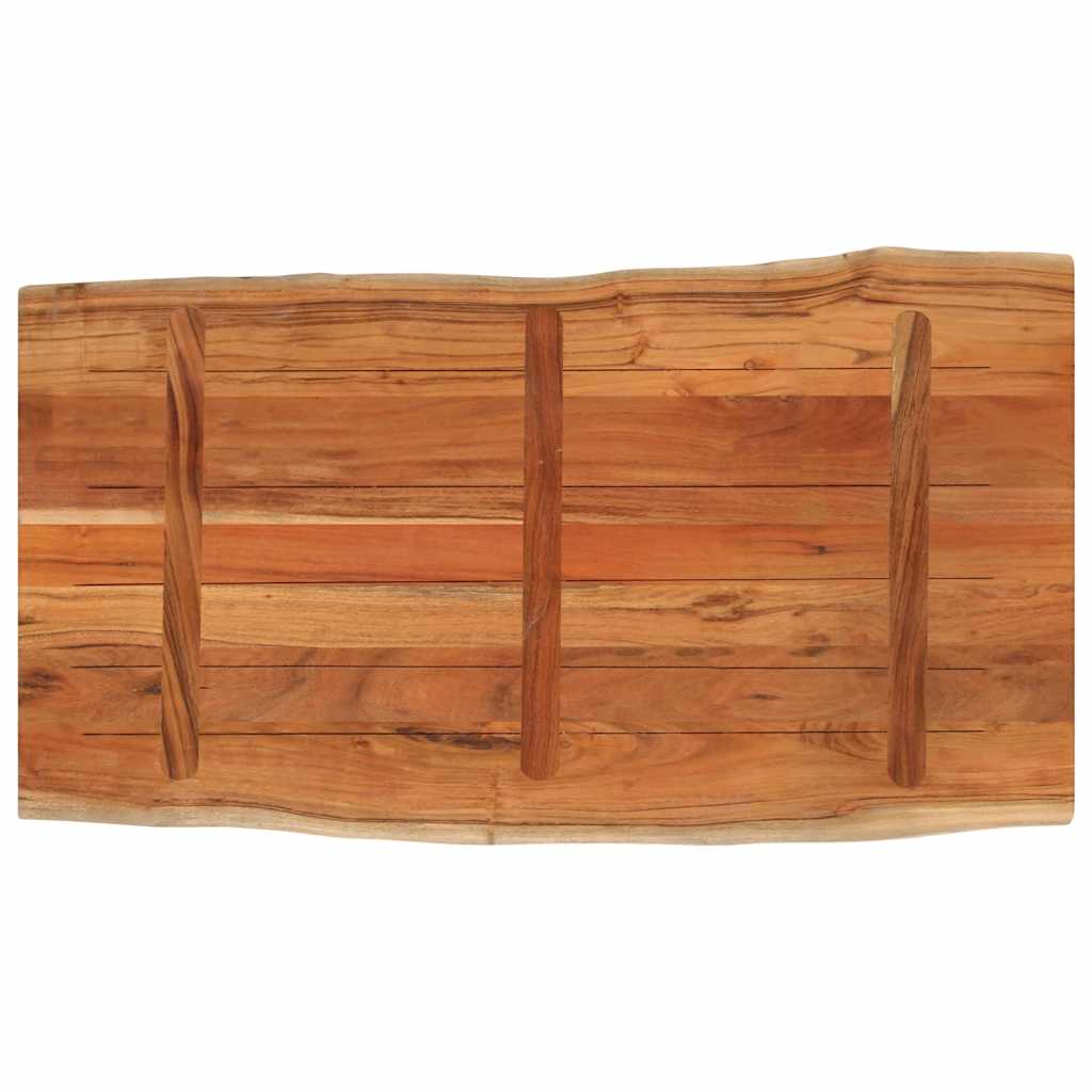 Bordplate 100x60x3,8 cm rektangulær heltre akasie naturlig kant