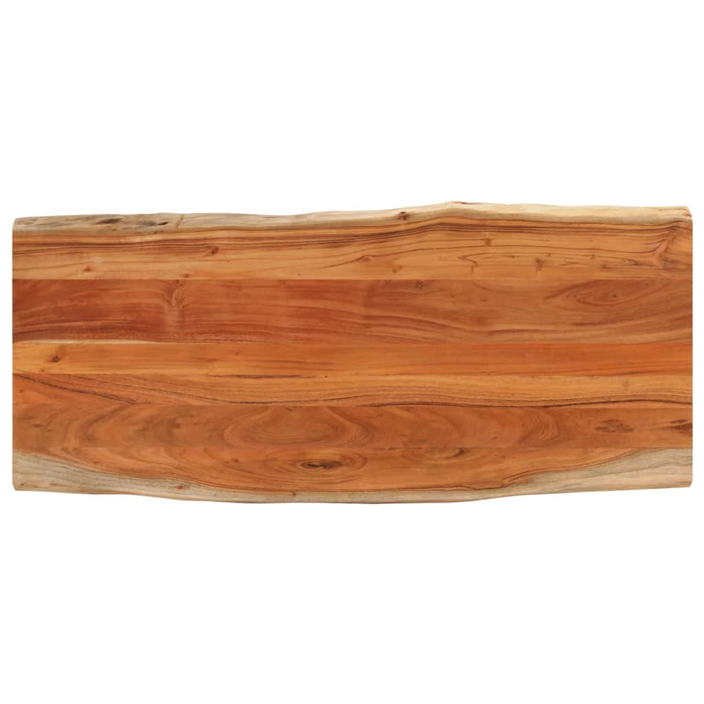 Bordplate 140x60x3,8 cm rektangulær heltre akasie naturlig kant