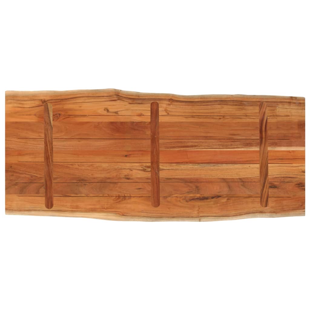 Bordplate 140x60x3,8 cm rektangulær heltre akasie naturlig kant