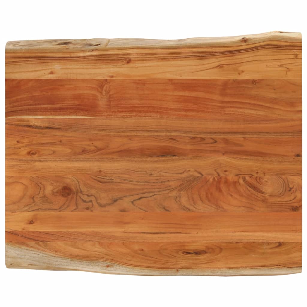 Bordplate 90x80x3,8 cm rektangulær heltre akasie naturlig kant
